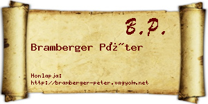 Bramberger Péter névjegykártya