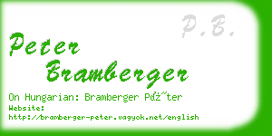 peter bramberger business card